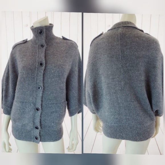 Banana Republic Sweater S Gray Alpaca Wool Blend - Picture 2 of 4
